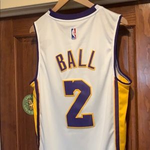 Lonzo Ball white Lakers jersey
